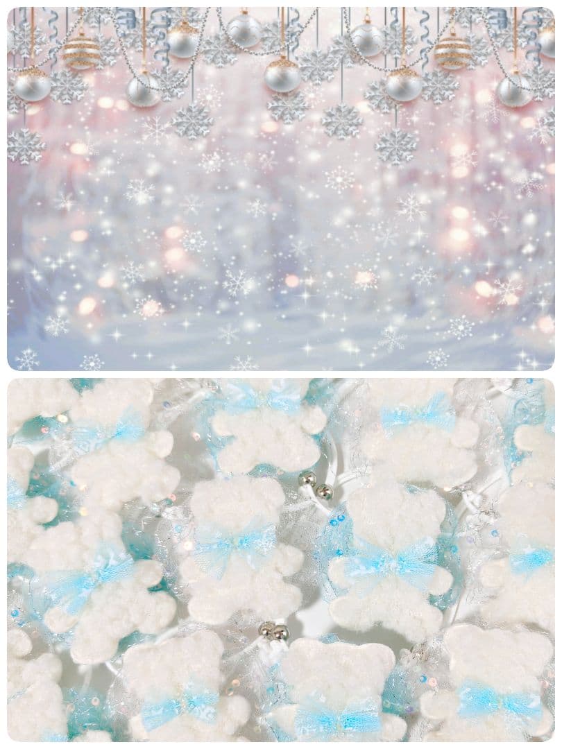 業務用　トリミングチョーカー　120個　1月　白くまちゃん　雪の結晶　白熊