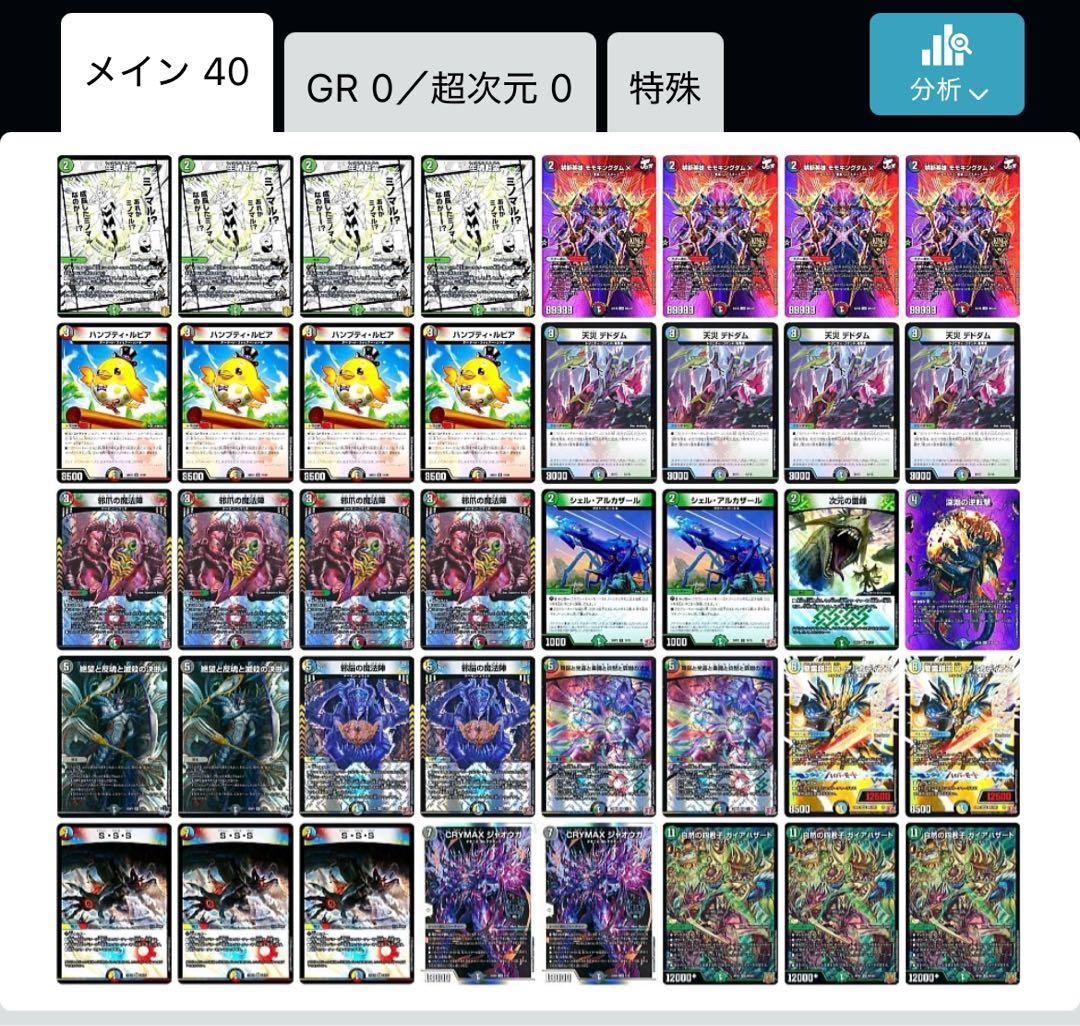 ガイアハザード退化 デッキ