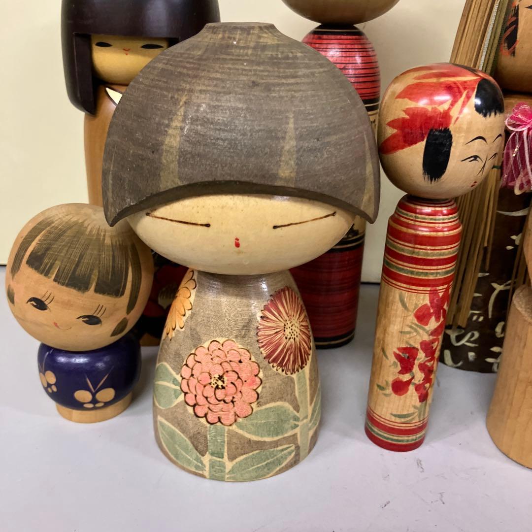 D-3 伝統こけし 創作こけし 民芸品 昭和レトロ 木製 こけし 小芥子