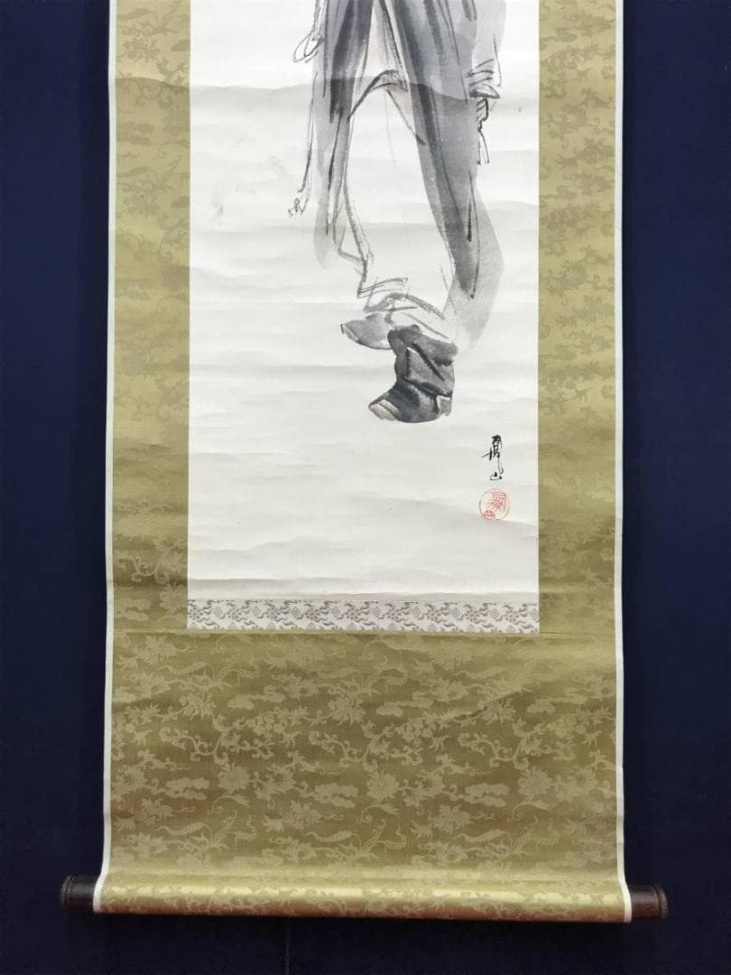 【真作】上島鳳山/蝶夢図/夢占い/掛軸/名家伝来/AC-14