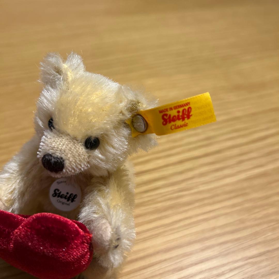 Steiff ビジュピコ　ハート　リング入れ　ぬいぐるみ　テディベア