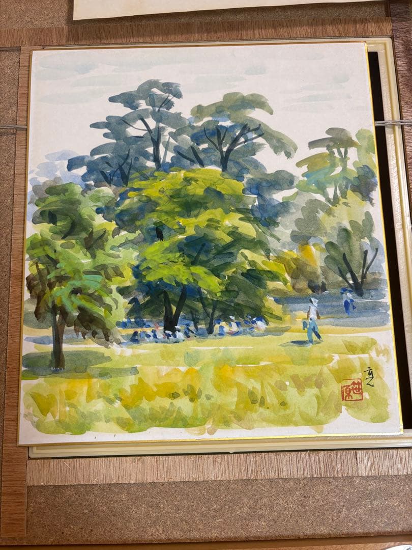 水彩画　『夏の植物園』　画　笹原亮　美術　芸術　絵画　風景画