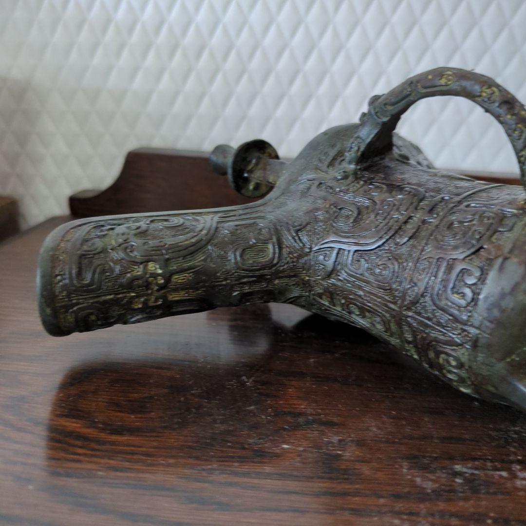 骨董　爵　しゃく　古青銅器 酒器　茶道具　茶道　アンティーク