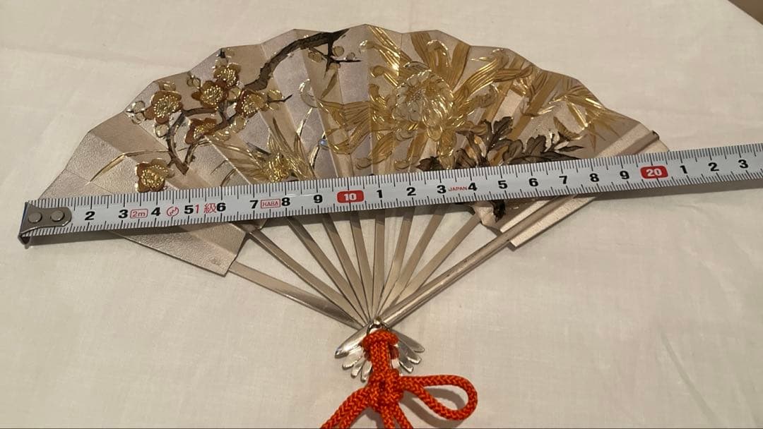 武比古 純銀 扇子 四君子 7号