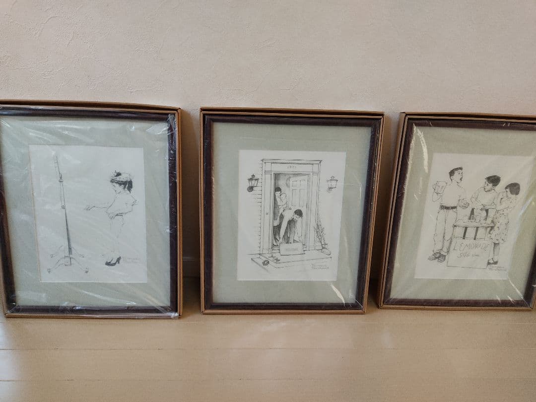 絵画アート『ノーマンロックウェル』3点セット
