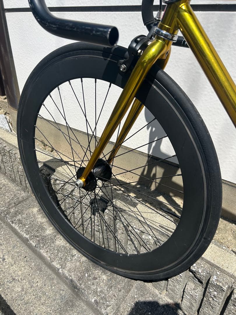 ゴールド シングルスピード ピストバイク　オリジナルカスタム