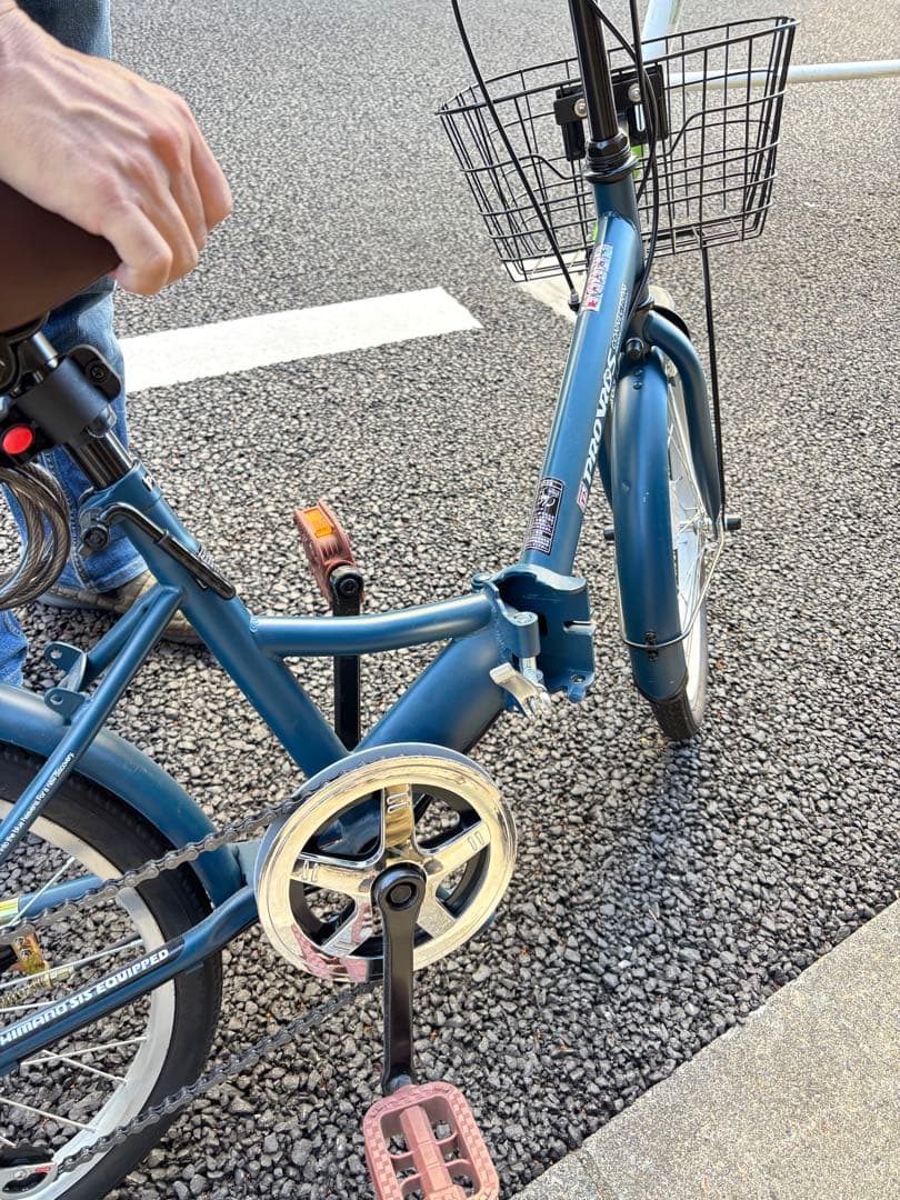 【purewater.】20インチ折りたたみ自転車 ネイビー