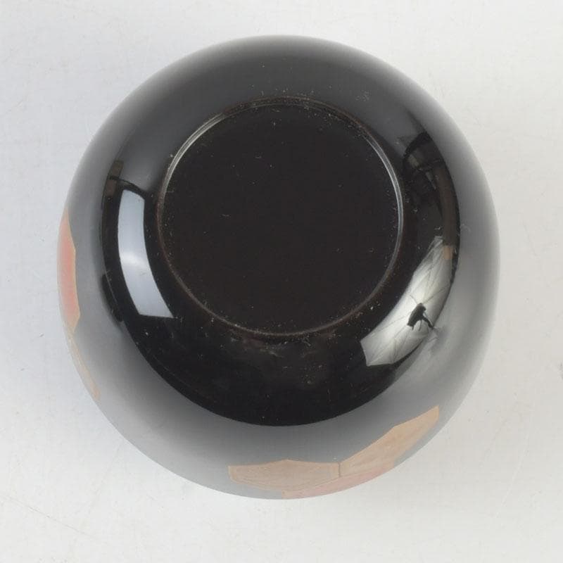 茶道具　中島楽堂作　亀甲花草蒔絵　中棗　共箱　V　9707