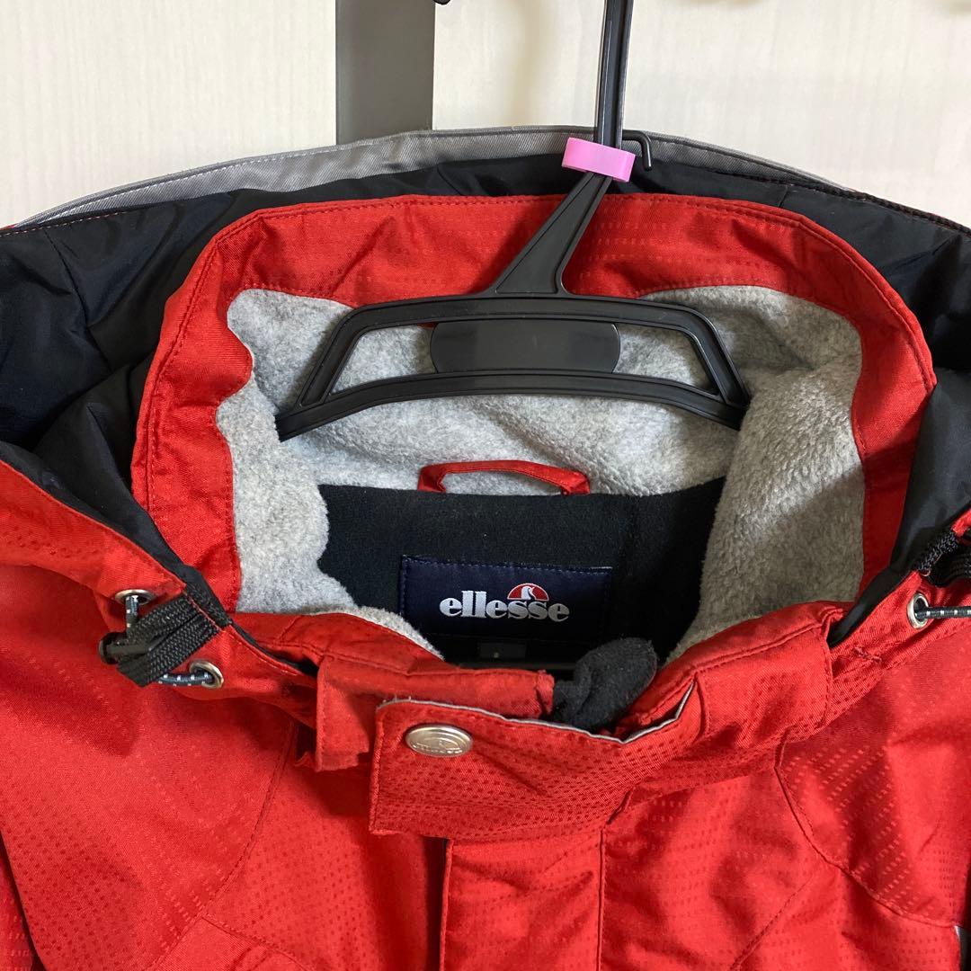 【美品】ellesse 赤 スキーウェア ニット帽付き