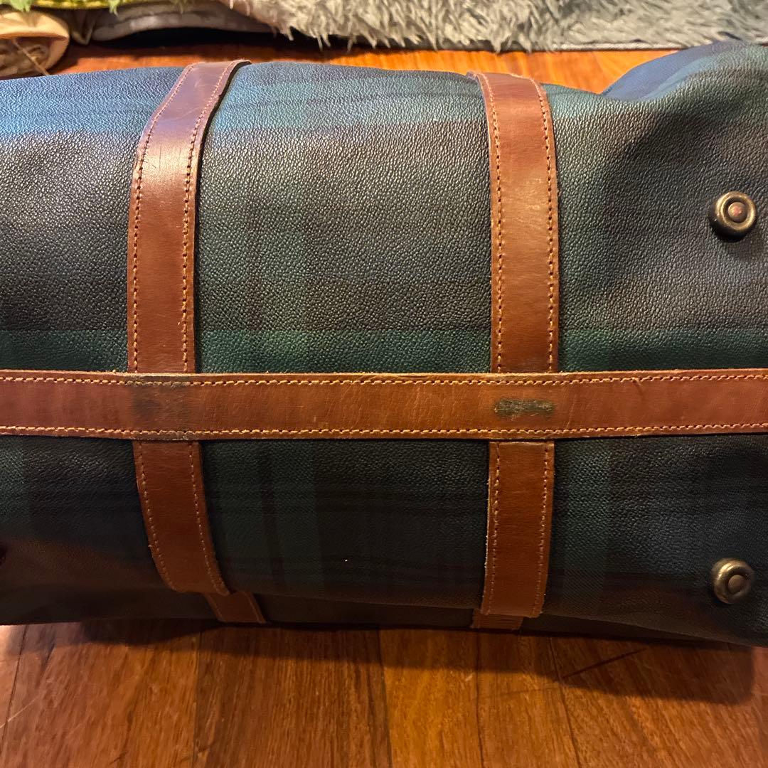 ポロラルフローレンボストンバッグ 左金具のみ壊れ チャーム付　肩にかける紐無し