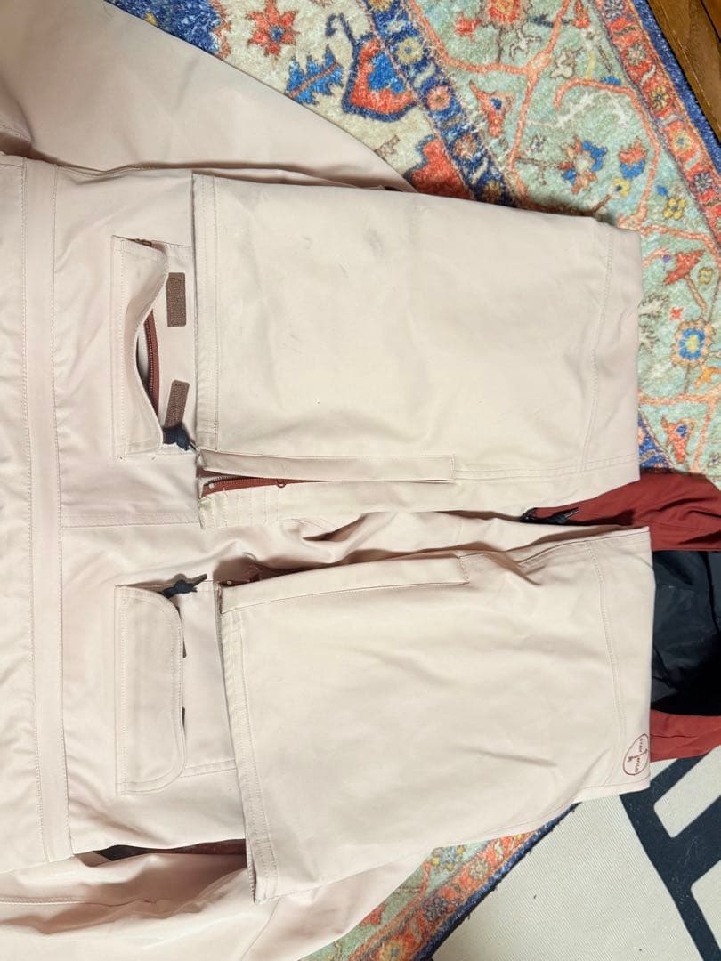 【XL】ワンピース スキーウェア つなぎ 淡ピンクベンチレーション付 防水 美品