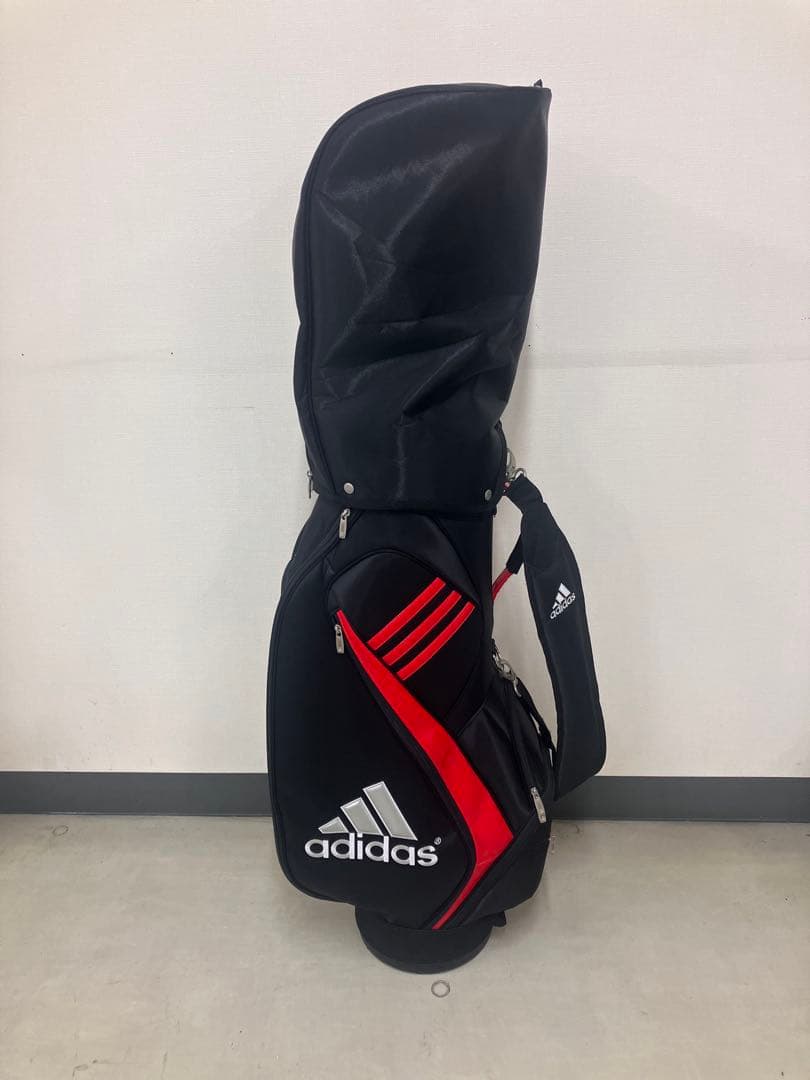 adidas ゴルフキャディーバック 黒赤アデダス