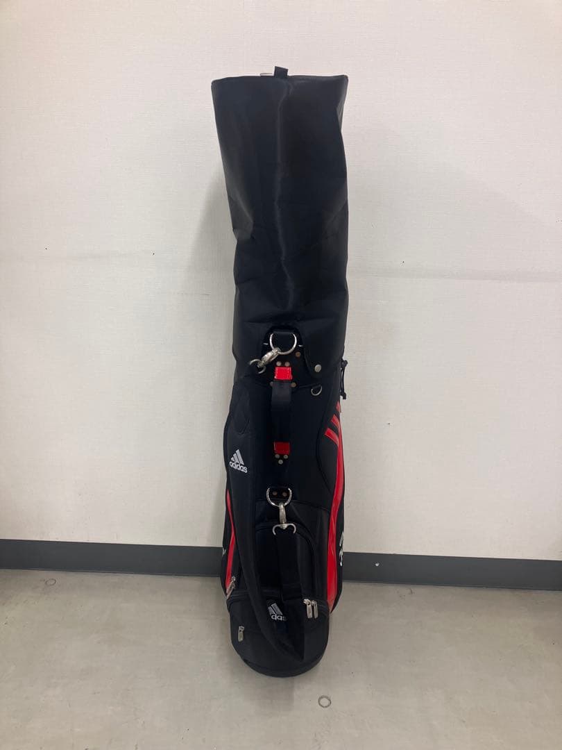 adidas ゴルフキャディーバック 黒赤アデダス