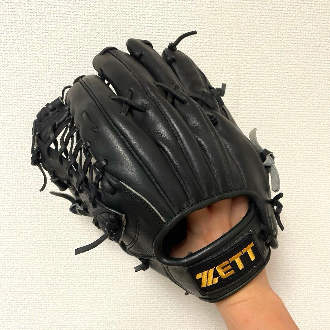 467 ZETT プロステイタス 型抜群 即戦力 軟式 外野手用グローブ 左投げ