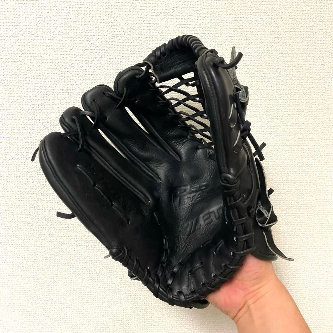 467 ZETT プロステイタス 型抜群 即戦力 軟式 外野手用グローブ 左投げ