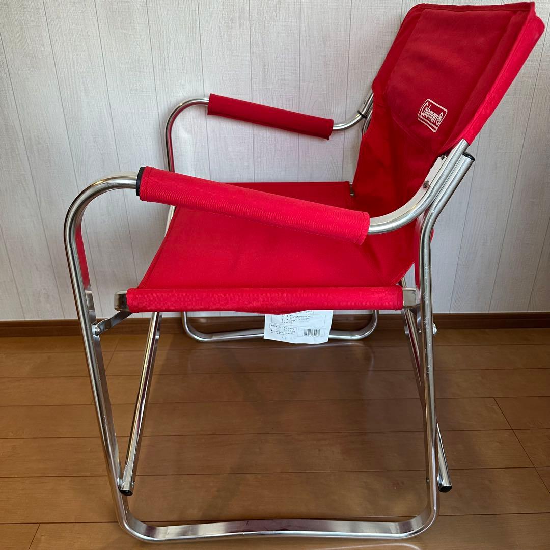 Coleman(コールマン)ニューキャプテンチェア サイドテーブル付 レッド