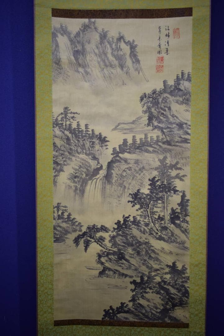 不詳/作者不詳/山水画賛/中国画/布袋屋掛軸HJ-649