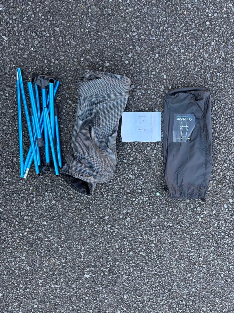 Helinox チェアゼロハイバック　ほぼ未使用　アウトドアチェア グレー/青