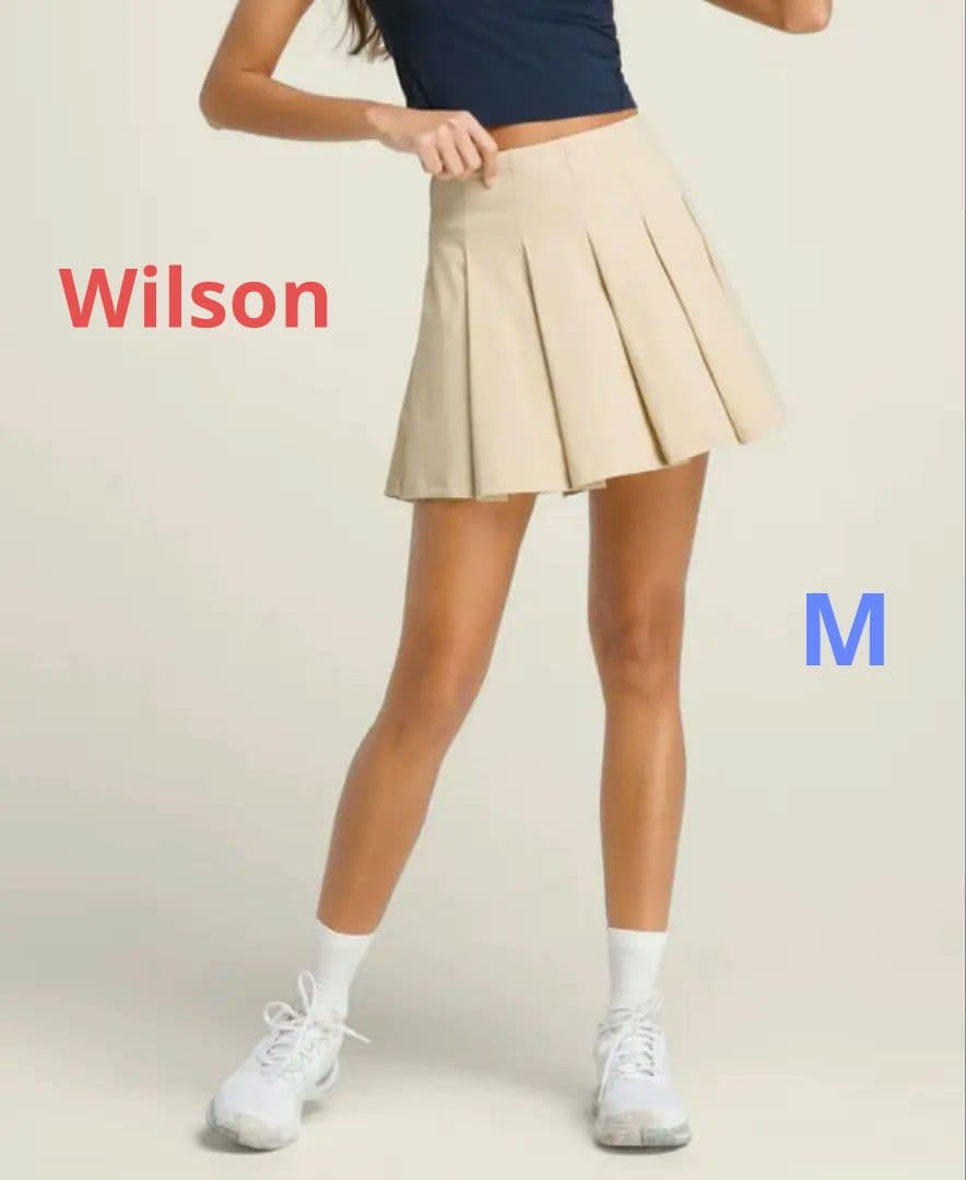 美品‼️Wilsonクラシック プリーツ スコート -M サファリ