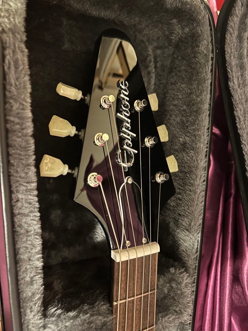 EPIPHONE Flying V58 Ebony純正ハードケース＋ギグバッグ