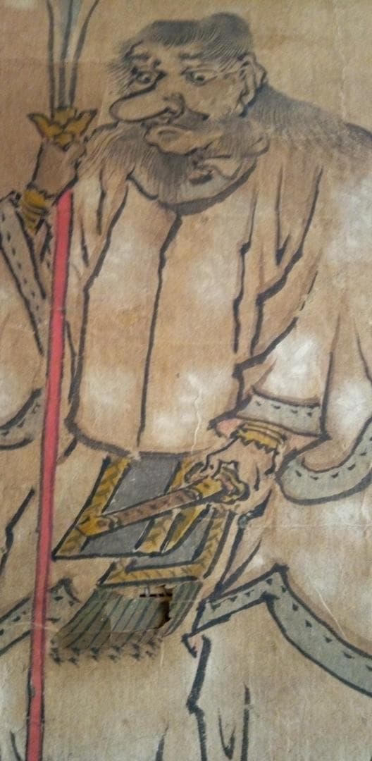 大津絵？作者不詳猿田彦神まくり