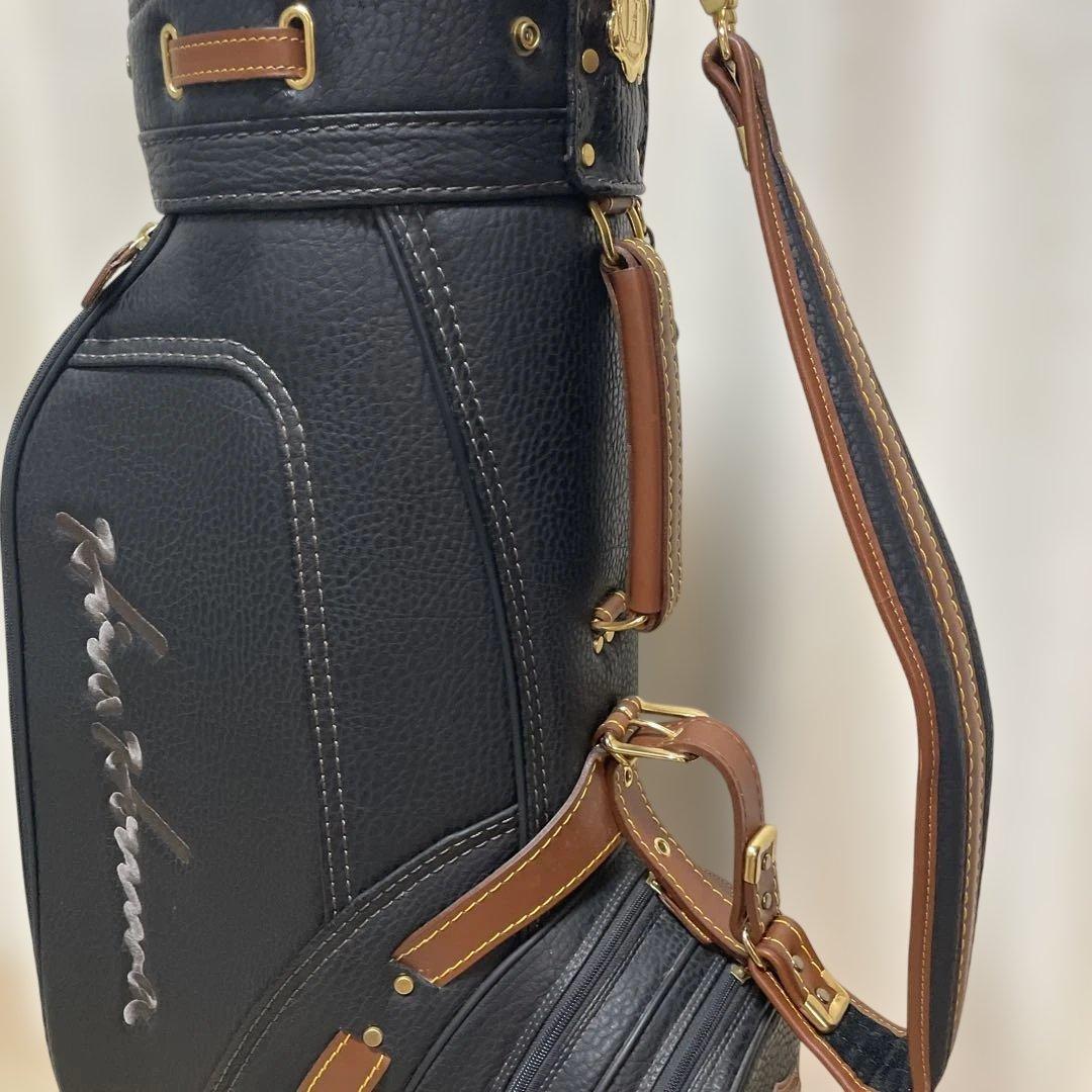 希少品 美品 HONMA ホンマ 本間 クラシック 本革 レザー キャディバッグ