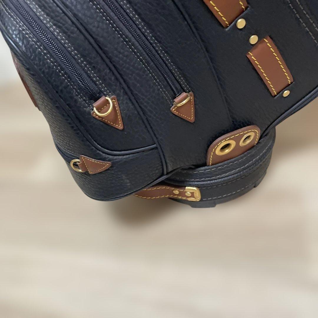 希少品 美品 HONMA ホンマ 本間 クラシック 本革 レザー キャディバッグ