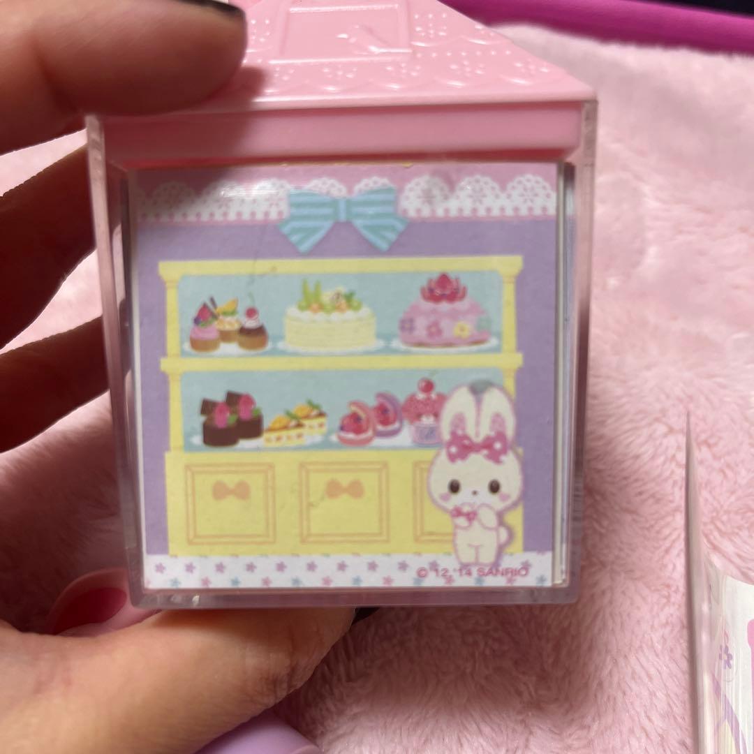 ぼんぼんリボン　おうち型ケース入り　スタンプ　メモ　ドールハウス　2014