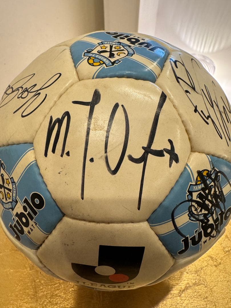 1994-1996年ジュビロ磐田公式試合球 オフト監督中山ドゥンガ藤田直筆サイン