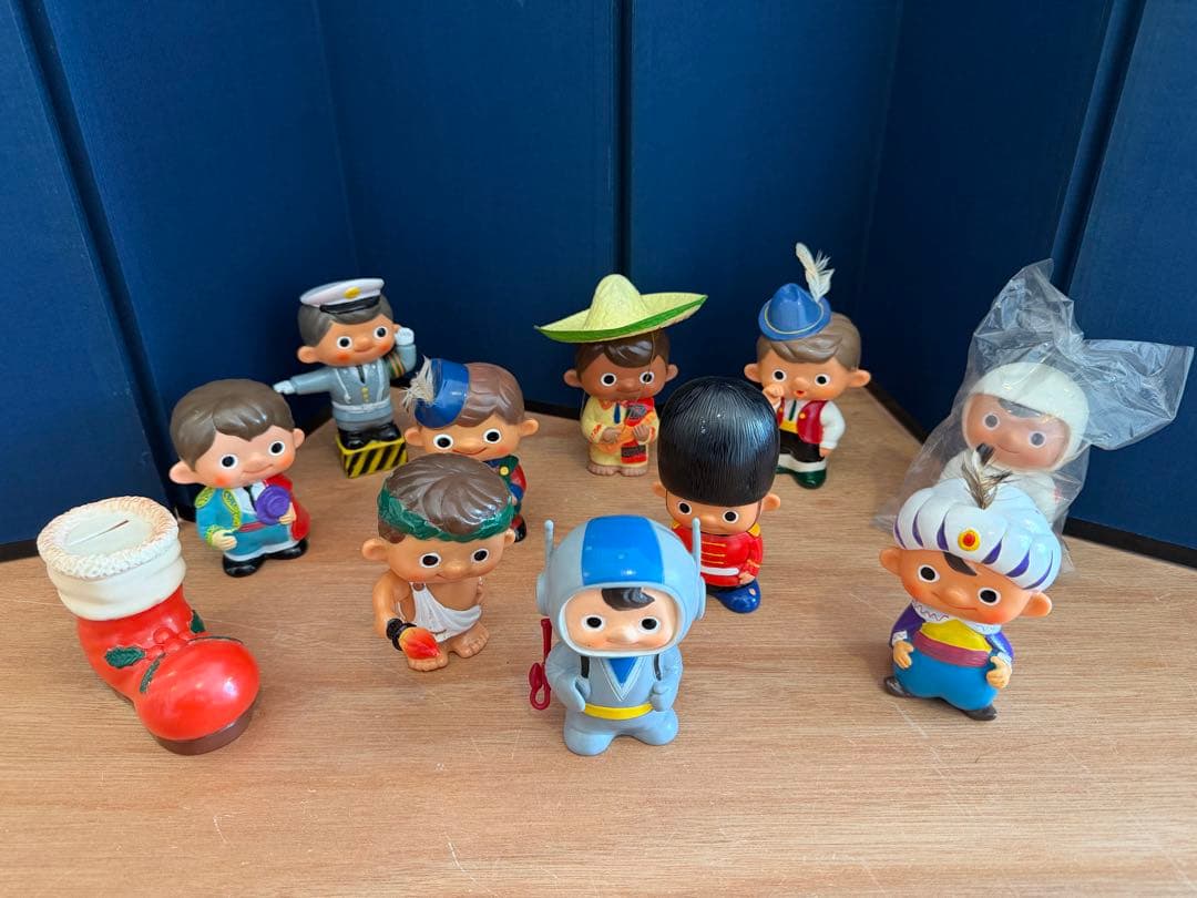 富士銀行 ノベルティ 貯金箱 まとめ 昭和レトロ ソフビ レア 大量11体