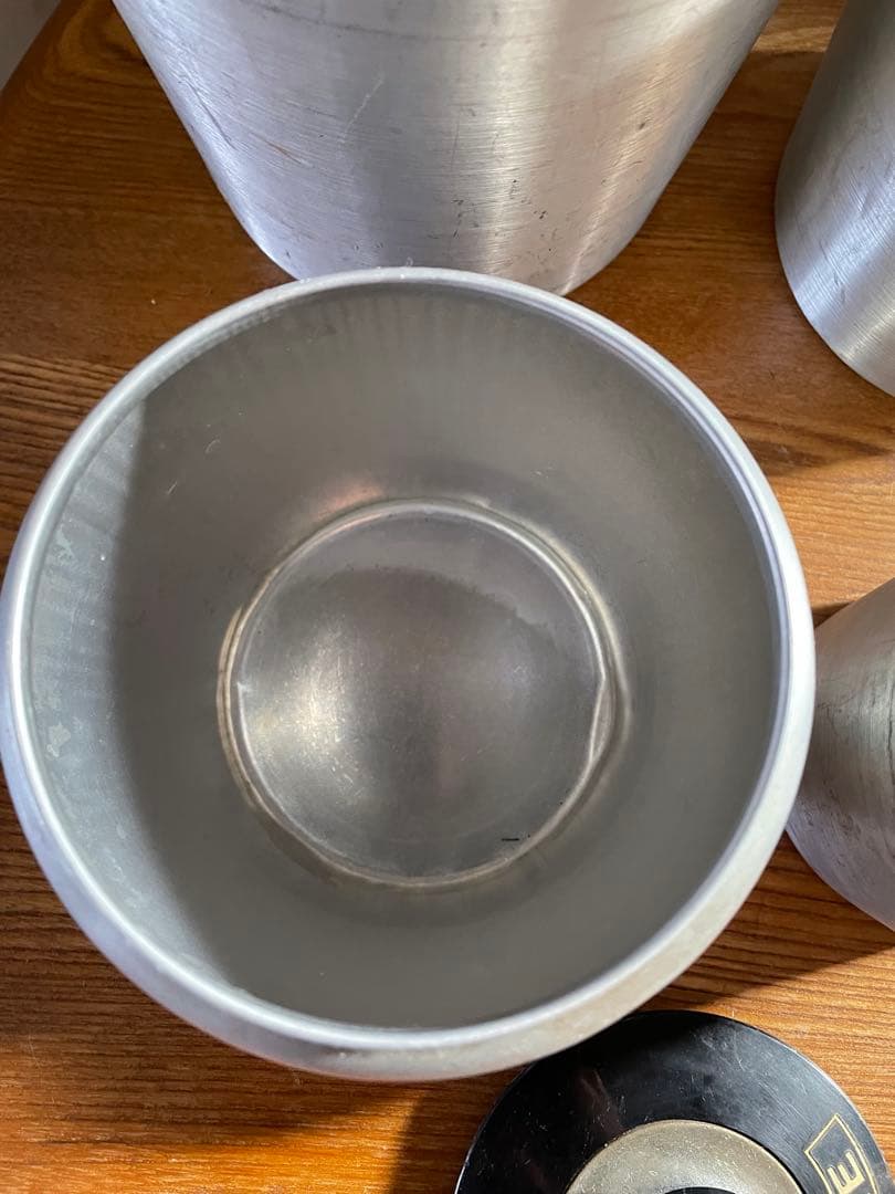 アンティーク　アルミ製 調味料容器セット