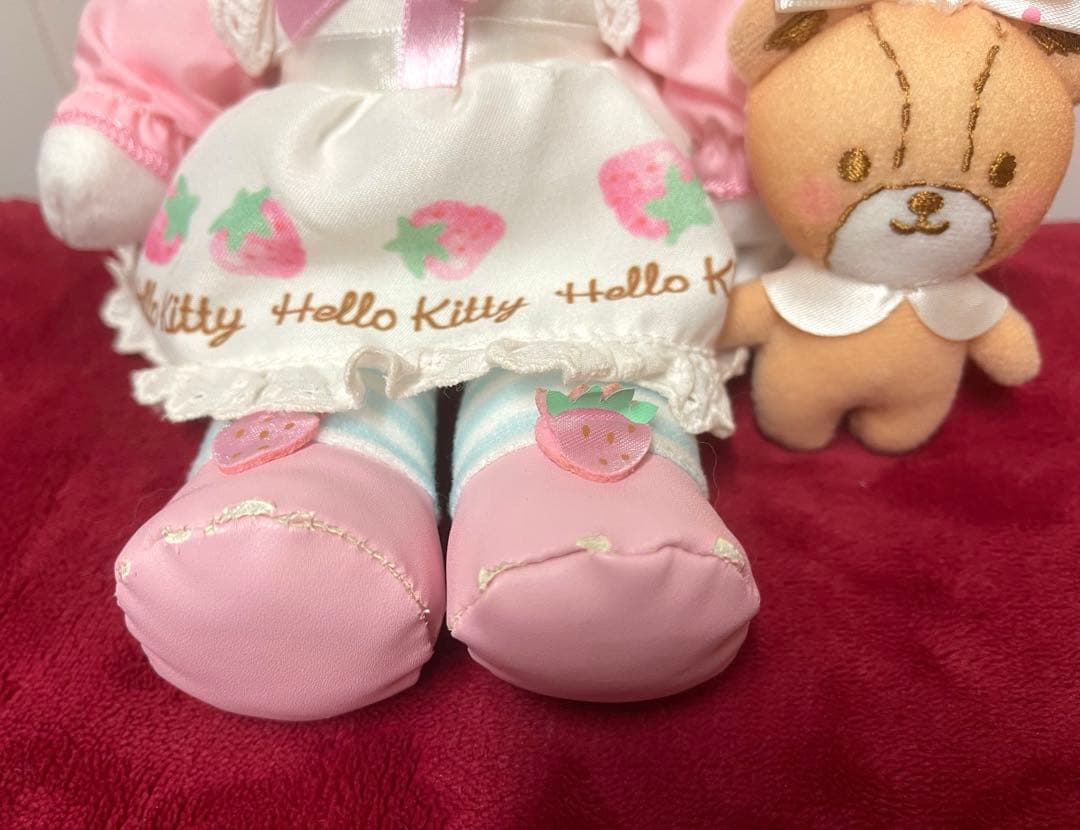 激レア☆キティ ストロベリーショートケーキ イチゴ クマ ぬいぐるみ