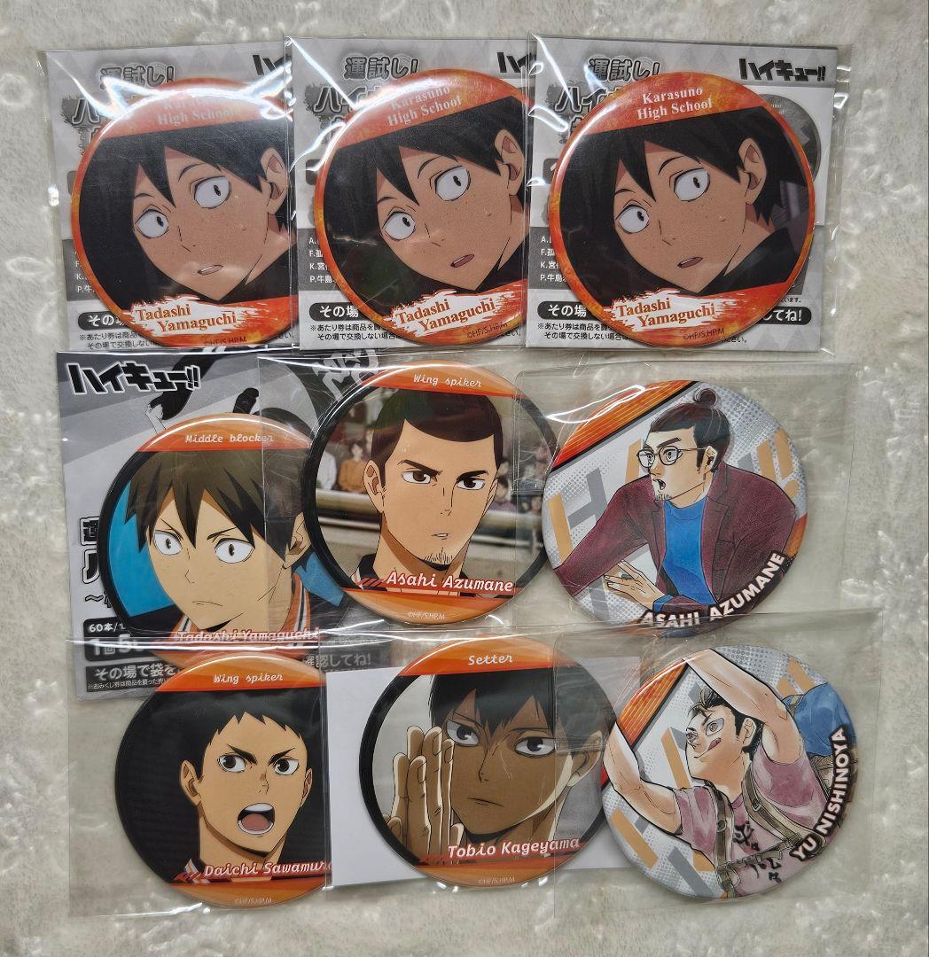 ハイキュー!! 烏野 缶バッジ・ポストカード・コースターなどのグッズセット