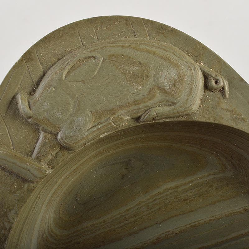 中国　書道具　端渓硯　寅・蛇・豚刻　干支　3点まとめて　C　6475