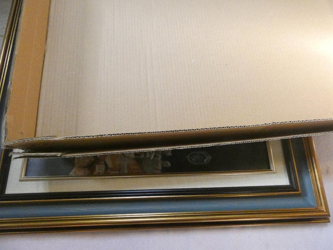 絵画 油絵 　浮田克躬「風景」 サインF8サイズ 額装済み 肉筆手描き