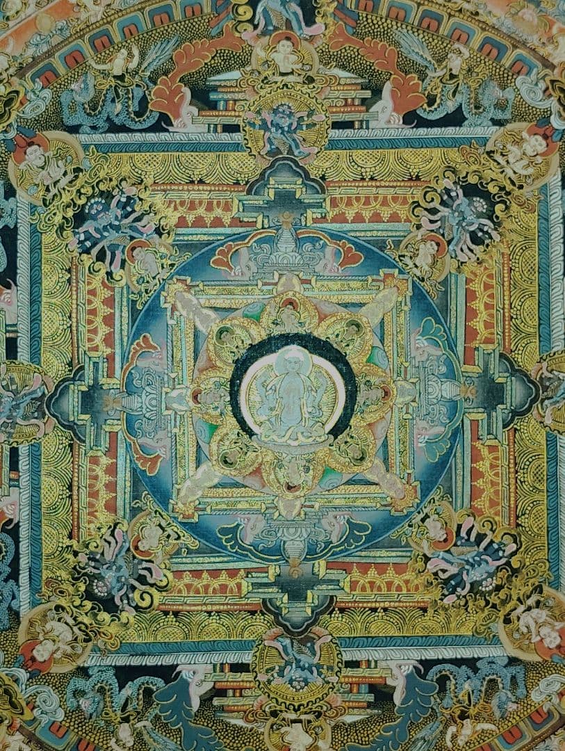 曼荼羅 特大 手描き 肉筆 絵画