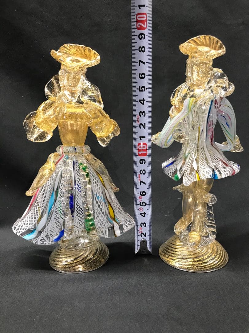 【現状品】ムラーノガラス ? ベネチアンガラス ? 置物　カサノバ　恋人