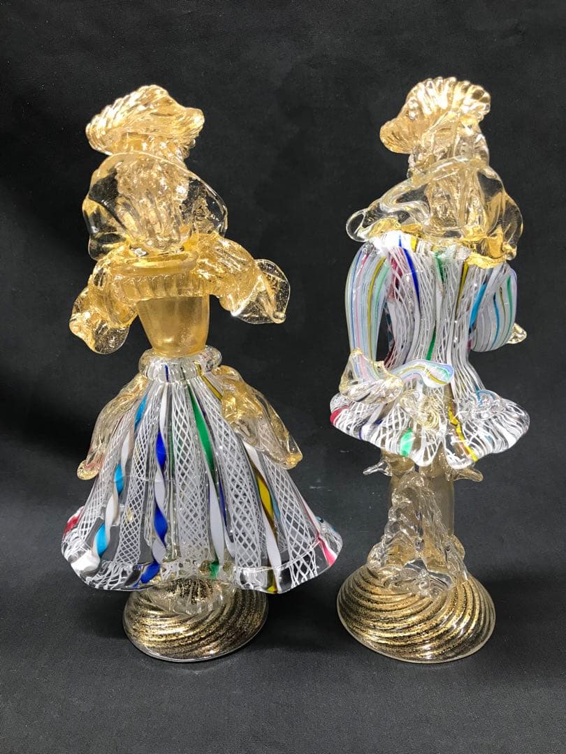 【現状品】ムラーノガラス ? ベネチアンガラス ? 置物　カサノバ　恋人