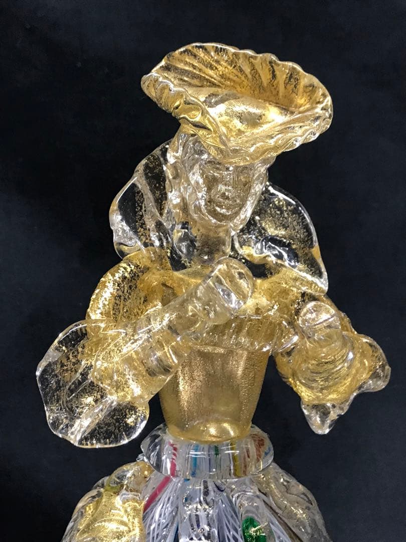 【現状品】ムラーノガラス ? ベネチアンガラス ? 置物　カサノバ　恋人