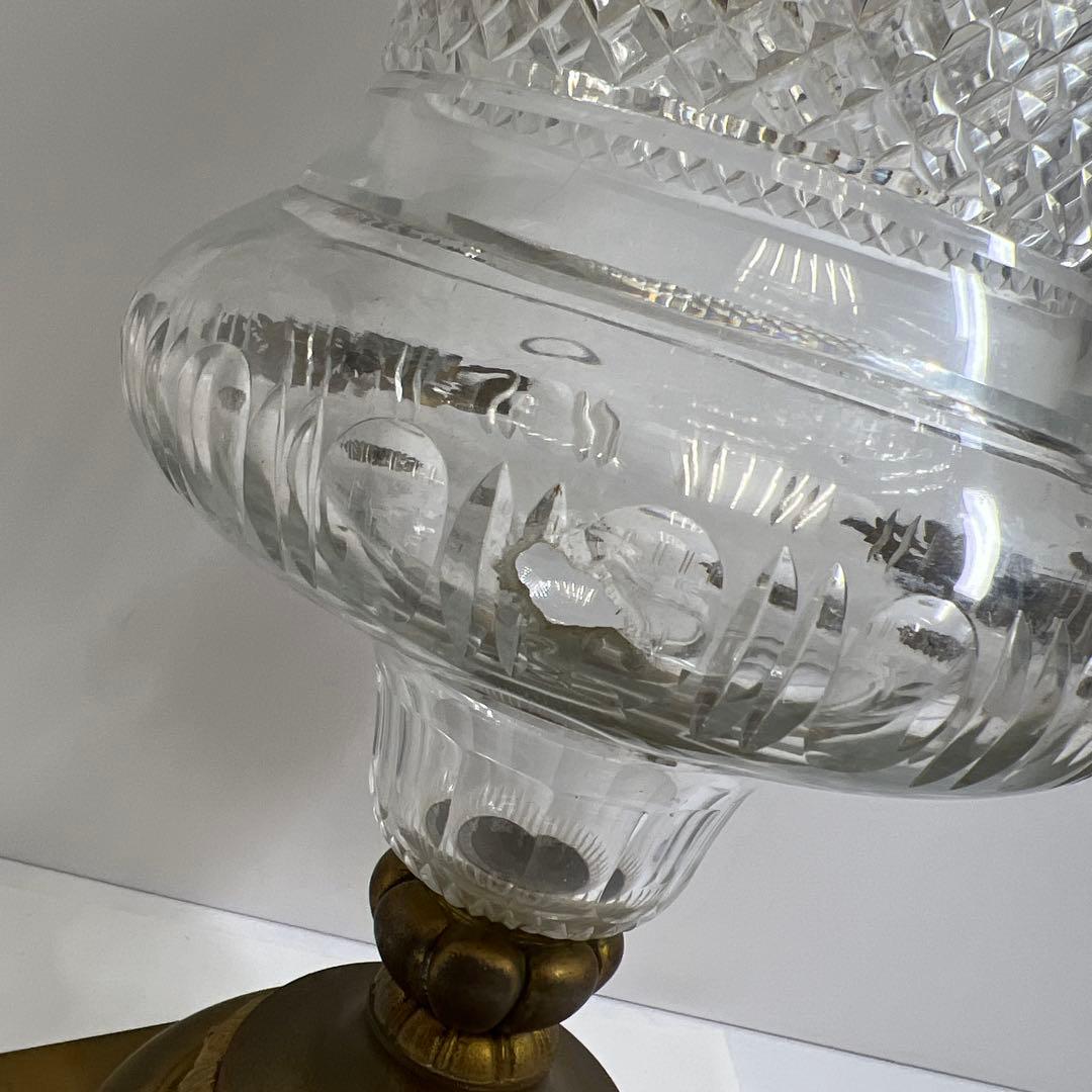 明治時代　ギヤマン切子　大花瓶　高さ48㎝　トヒチサ　東な8-0106④