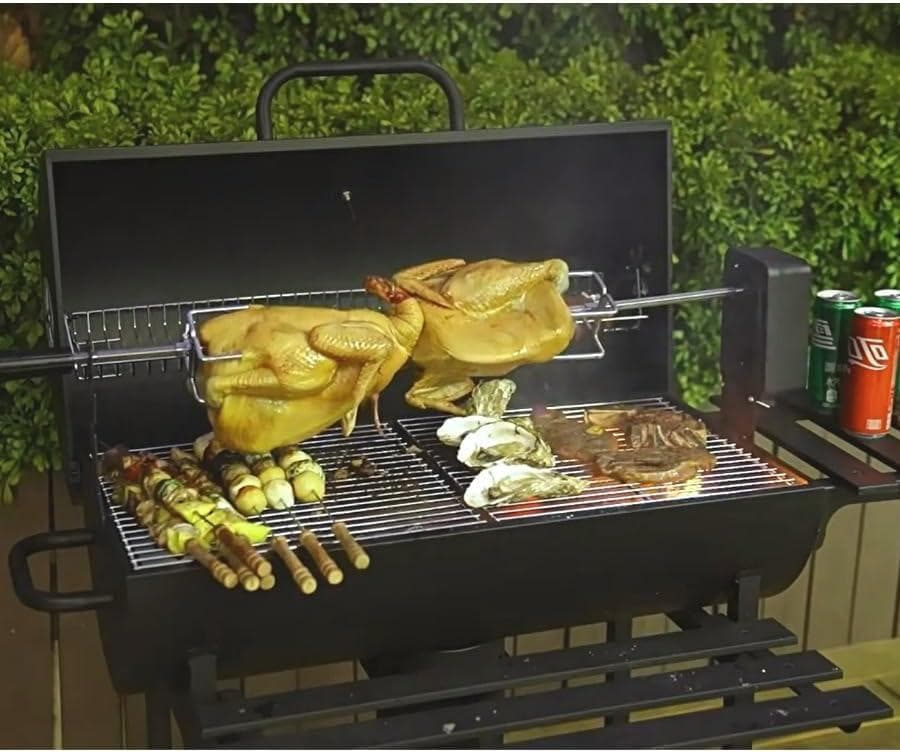 fengzel Outdoor バレル式バーベキューコンロ ローストラック付き