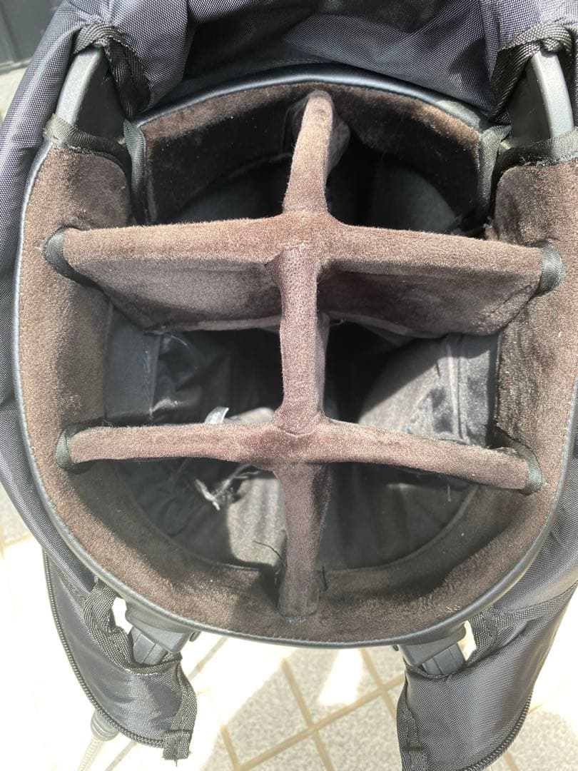 【訳あり】Vessel PLAYER3.0 キャディバッグ 黒/オレンジ/白