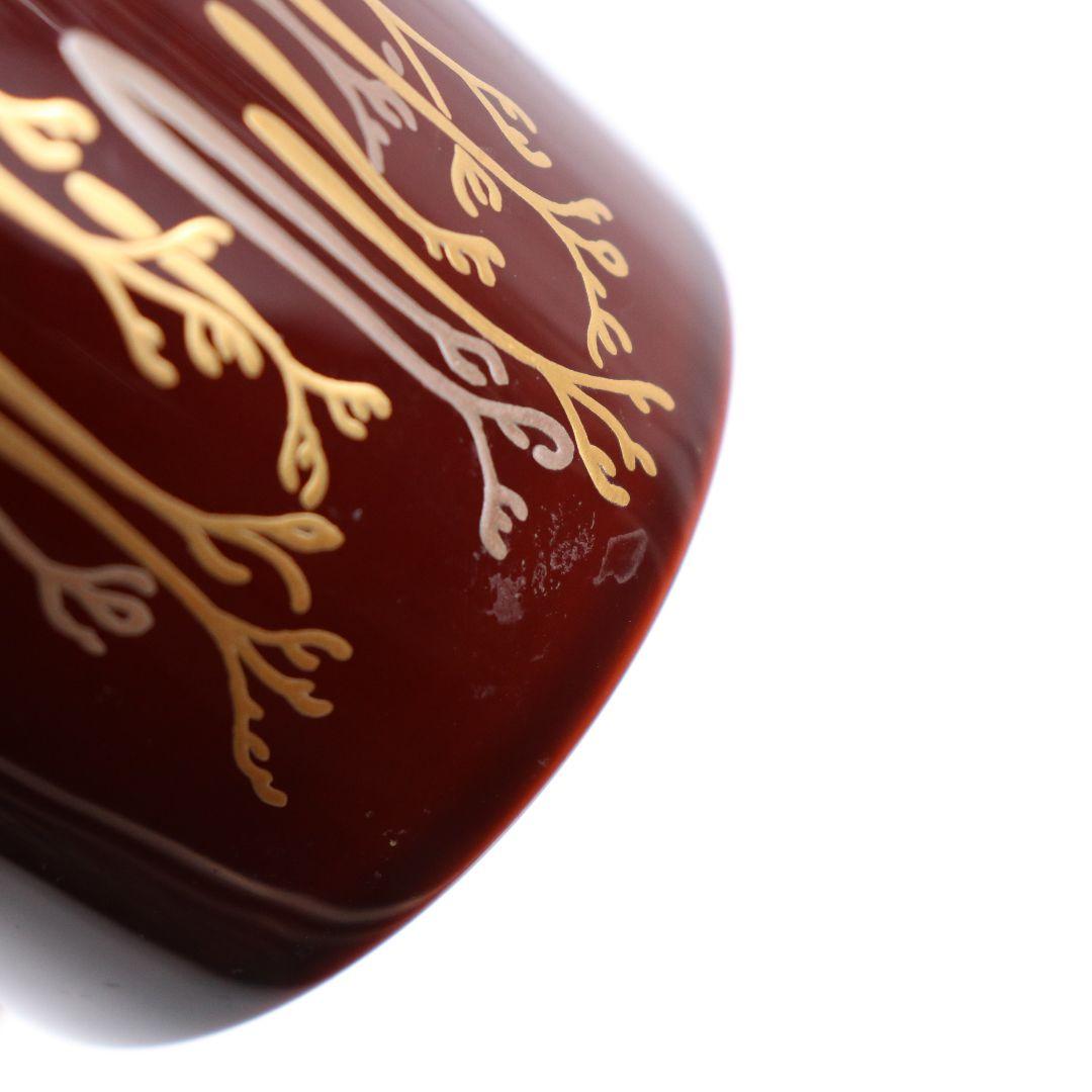 竹内幸斎作 蕨蒔絵 金輪寺 茶器 溜塗 共箱 茶道具　C42