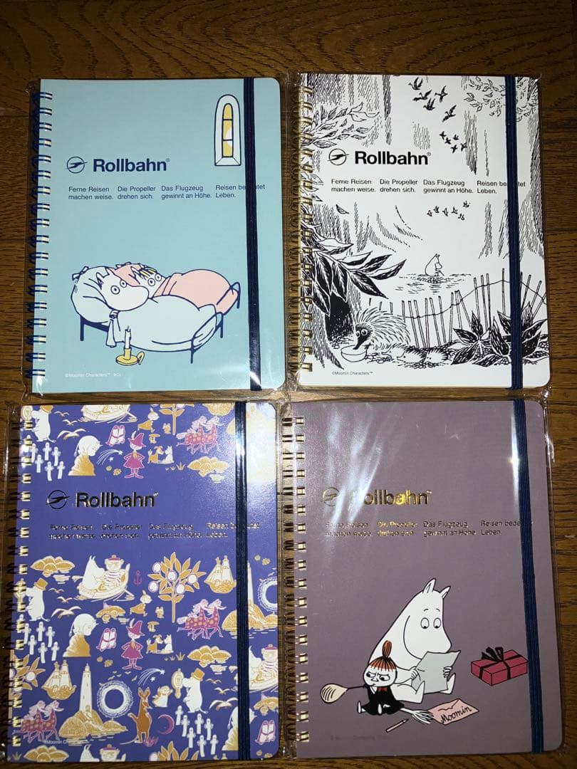 は*り様 Rollbahn ポケット付メモ L ムーミン柄 4種