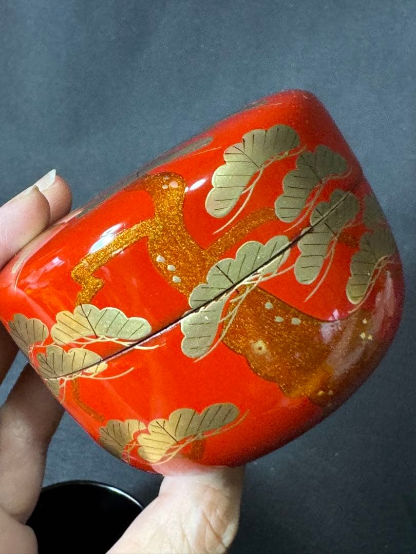 G82 送料無料　四季棗　樹芳　棗　春夏秋冬　木箱　漆芸　茶道具