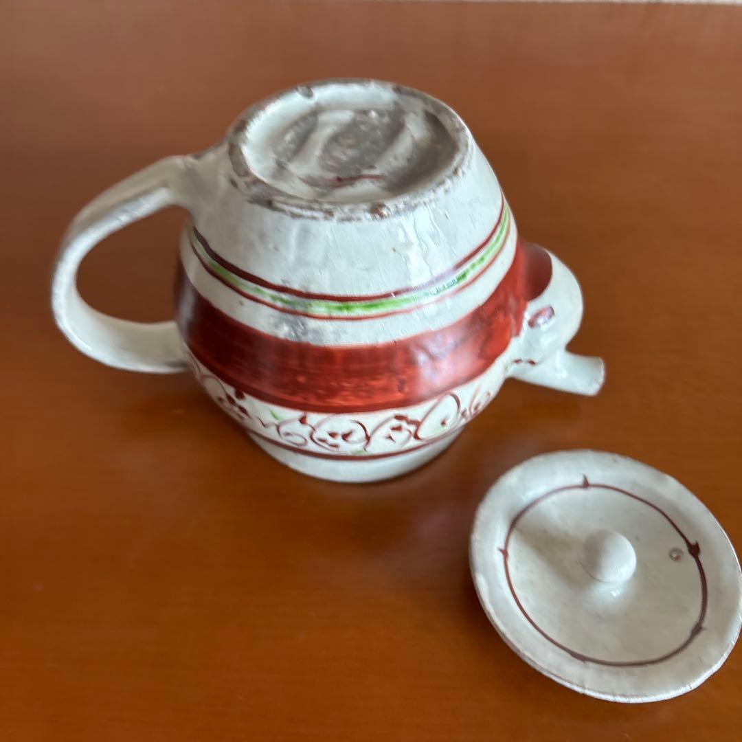 藤田佳三氏作 赤絵急須と湯呑みセット