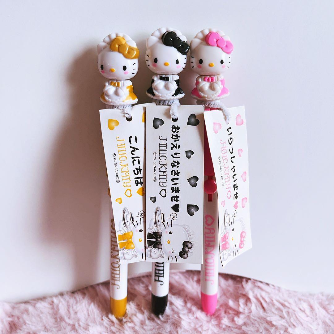 希少レア　ハローキティ　マスコット付きボールペン　メイド　2006 サンリオ