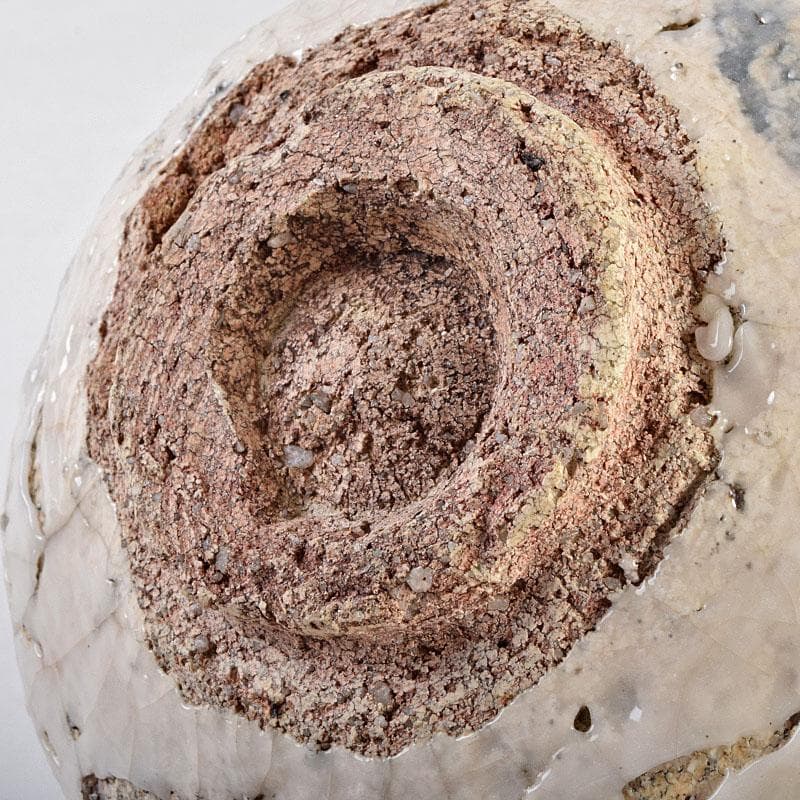 茶道具　人間国宝　荒川豊蔵作　鬼志野　茶碗　加藤卓男 識箱　M　R9188