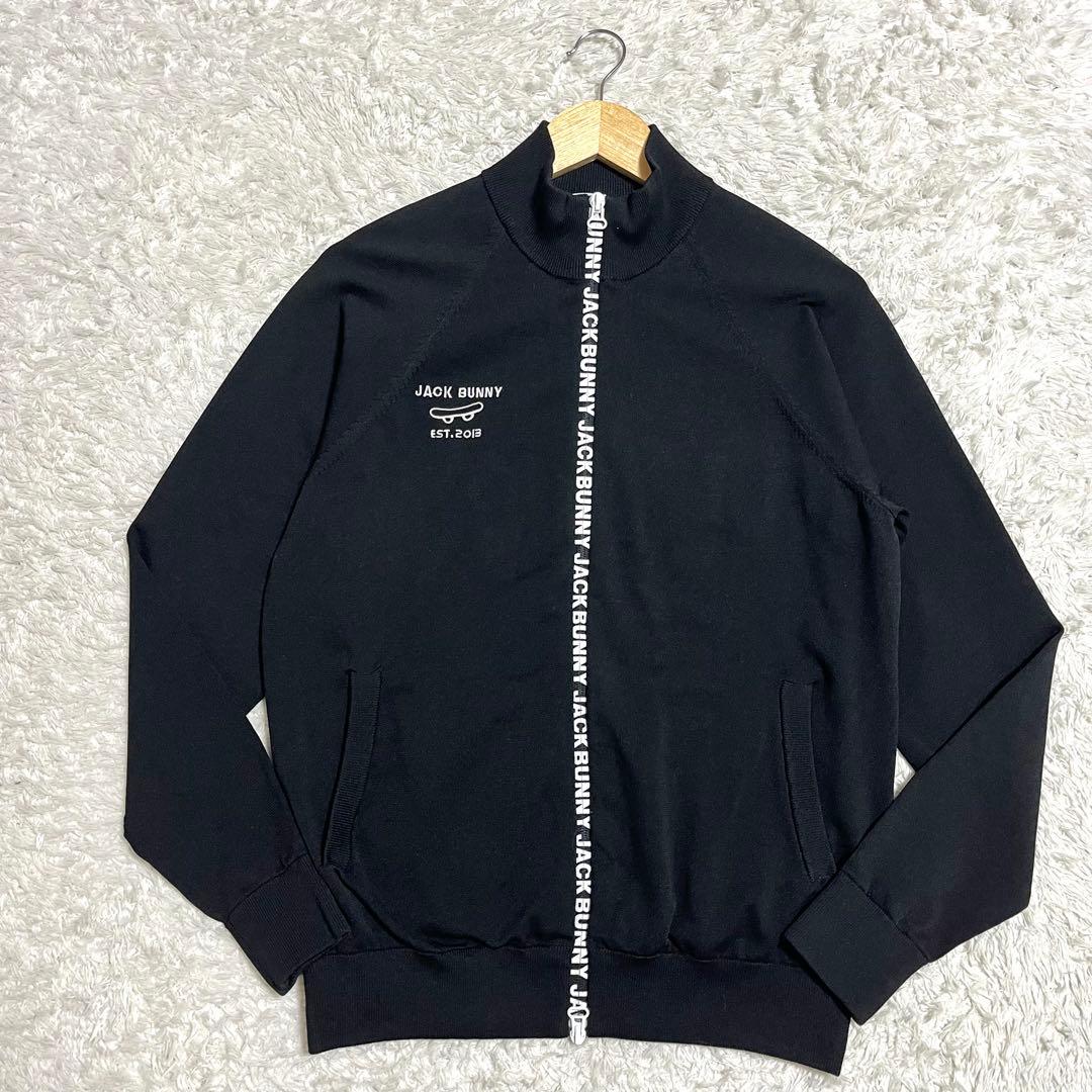 ✨美品✨ジャックバニー ニットジャケット ジップアップ 背面ロゴ サイズ5 L