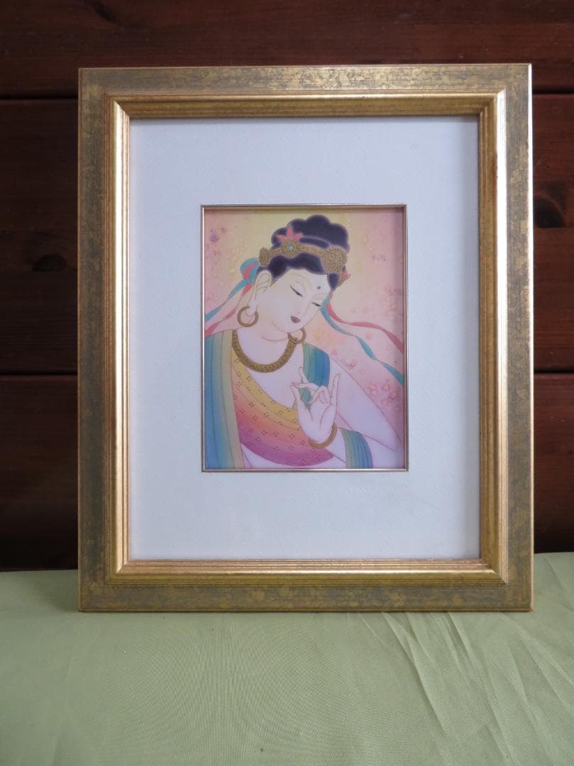 草場一壽　「　観世音菩薩　」　陶彩画